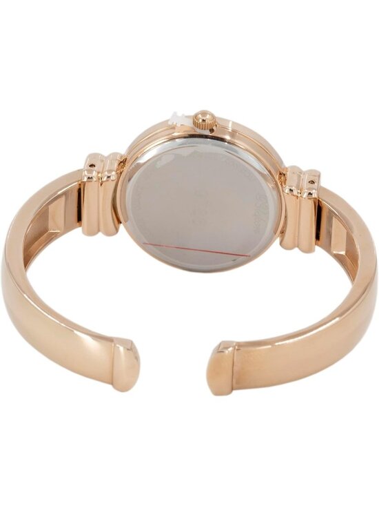 Women\'s Rose Gold Analog Quartz Metal hinged Pearl Cuff Bracelet Wrist Watch main image 4